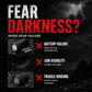 High Power LED Flashlights Camping Torch Work Light Charge 2-In-1 Solar Powered 4LED High Brightness Rechargeable Flashlight Portable Design 4 Lighting Modes USB Charging Suitable for Hiking Outdoor Exploration & Emergency Use
