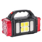 High Power LED Flashlights Camping Torch Work Light Charge 2-In-1 Solar Powered 4LED High Brightness Rechargeable Flashlight Portable Design 4 Lighting Modes USB Charging Suitable for Hiking Outdoor Exploration & Emergency Use