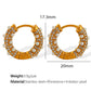 Elegant C-Shaped Hoop Earrings