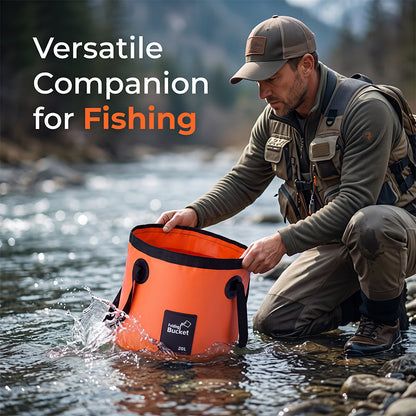 Portable Folding Bucket for Outdoor Camping and Fishing