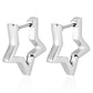 Stainless Steel Geometric Triangle Hoop Earrings