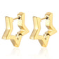 Stainless Steel Geometric Triangle Hoop Earrings