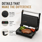 🍳50% OFF NOW! Electric Sandwich Press and Panini Maker with 180‑Degree Flat Grill, Fast‑Heating Non‑Stick Indoor Countertop Grill for Steak, Burgers & Toasted Sandwiches
