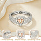 Sparkling Heart Memorial Ring for Mothers