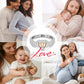 Sparkling Heart Memorial Ring for Mothers