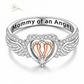 Sparkling Heart Memorial Ring for Mothers