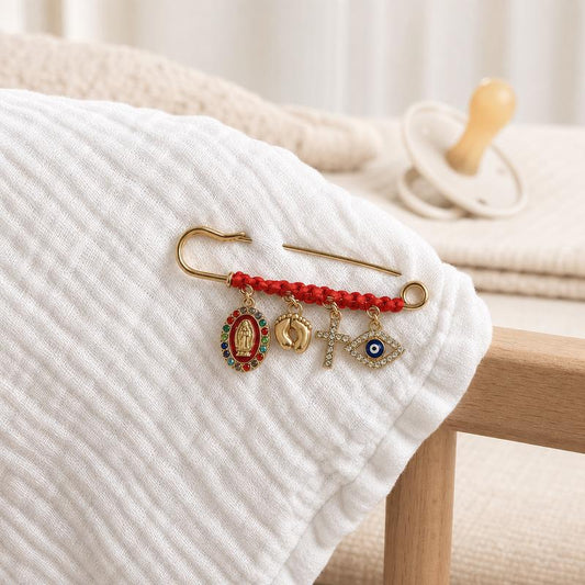 Vintage Safety Pin Decorative Brooch