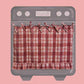 Farmhouse Ruffled Oven Door Skirt