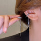 Minimalist Rhinestone Tassel Ear Cuff