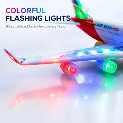 🥳2026 HOT SALE🥳💞50K+ SOLD! ✈️🎁 Electric Model Aircraft – bump-and-go action, LED lights & music. Sturdy & safe for ages 3+. A gift that sparks imagination & keeps grandkids entertained for hours! 🧒✨