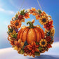 🔥50% OFF 🍂 Autumnal Pumpkin Wreath Diamond Painting Hanging Decor, Complete DIY Kit