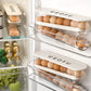 Automatic Rolling Egg Holder - Transparent Kitchen Fridge Organization Storage Container, Refrigerator & Countertop Large Appliance Accessory
