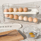 Automatic Rolling Egg Holder - Transparent Kitchen Fridge Organization Storage Container, Refrigerator & Countertop Large Appliance Accessory