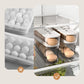 Automatic Rolling Egg Holder - Transparent Kitchen Fridge Organization Storage Container, Refrigerator & Countertop Large Appliance Accessory