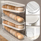 Automatic Rolling Egg Holder - Transparent Kitchen Fridge Organization Storage Container, Refrigerator & Countertop Large Appliance Accessory