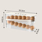 Automatic Rolling Egg Holder - Transparent Kitchen Fridge Organization Storage Container, Refrigerator & Countertop Large Appliance Accessory