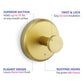 Stainless Steel Suction Cup Hook 6/4/2 PCS for Towels & Robes Hook, Drill-Free Kitchen Hanger, Multi-functional Organizer Towel Hooks Loofah, Robe, Kitchen & Home Use Gift