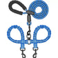 Dual Dog Leash, Double Dog Leash, 360 Swivel No Tangle Walking Leash, Shock Absorbing Bungee for Two Dogs