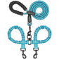 Dual Dog Leash, Double Dog Leash, 360 Swivel No Tangle Walking Leash, Shock Absorbing Bungee for Two Dogs