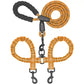 Dual Dog Leash, Double Dog Leash, 360 Swivel No Tangle Walking Leash, Shock Absorbing Bungee for Two Dogs