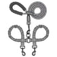 Dual Dog Leash, Double Dog Leash, 360 Swivel No Tangle Walking Leash, Shock Absorbing Bungee for Two Dogs