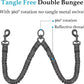 Dual Dog Leash, Double Dog Leash, 360 Swivel No Tangle Walking Leash, Shock Absorbing Bungee for Two Dogs