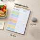 52 Sheets Pastel Undated Magnetic Weekly Meal Planner and Grocery List Notepad with 4 Strong Magnets - 8.5x11in Spring-Bound, Refrigerator Mountable, Easy Tear-Off Design
