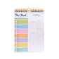 52 Sheets Pastel Undated Magnetic Weekly Meal Planner and Grocery List Notepad with 4 Strong Magnets - 8.5x11in Spring-Bound, Refrigerator Mountable, Easy Tear-Off Design