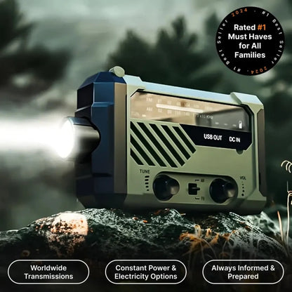 Portable Hand-Crank Emergency Weather Radio