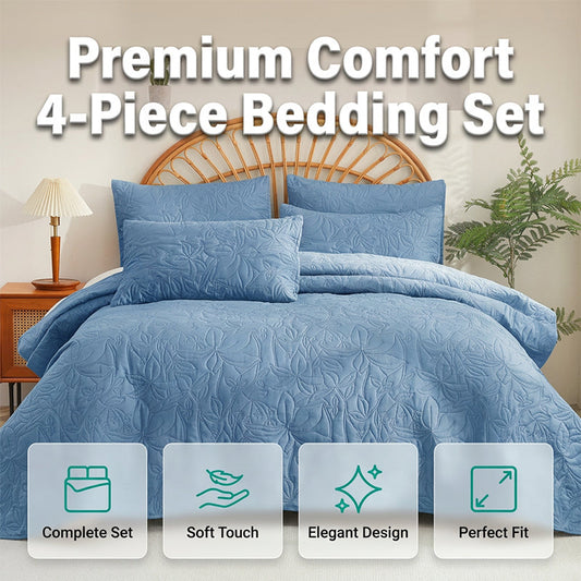 ⏳🔥LIMITED-TIME 50% OFF! ⏰Solid Color 100% Cotton Bedding 4-Piece Set 🛏️