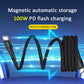 STATIK MagStack USB-C to USB-C: Cable | 100W Fast Charge | 480Mbps Data Sync | Tangle-Free Braided Nylon | For Phones, Tablets, Laptops and Headphones