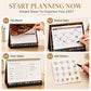 📅 2027 Desk Calendar & Habit Tracker – Artistic Oil Painting Monthly Planner for Work & Study