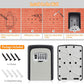 Wall Mount Key Lock Box - 4 Digit Combination Lockbox for Keys Safe Security Storage Resettable Code Lockbox for Outdoor Home Office Garage