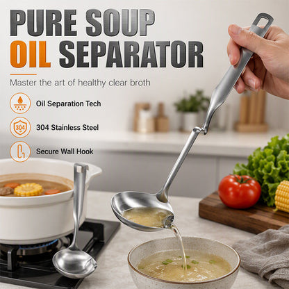 Long-Handle Oil Separator Soup Spoon