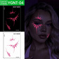 Halloween Glow-in-the-Dark Face Decals – Tri-color Fluorescent Lightning Design (Full-Face Sticker for Cosplay Parties)