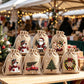 🎄50% OFF NOW! Christmas Drawstring Gift Bags – Rustic Burlap X‑mas Sack Pouches, Santa Snowman Reindeer Print, Reusable Holiday Candy Treat Bags for Gift Wrapping & Party Favors