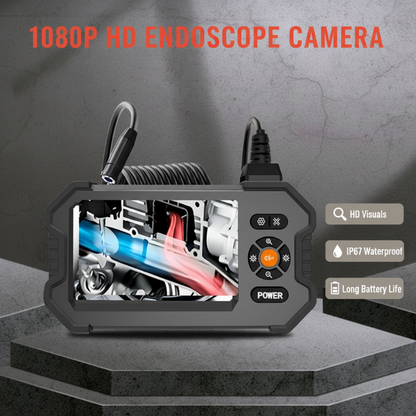 🏆 LIMITED-TIME 49% OFF! 📱 1080P Waterproof Inspection Endoscope, Portable Borescope With 4.3 Inch Screen🔍