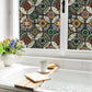 Retro Stained Glass Privacy Window Film