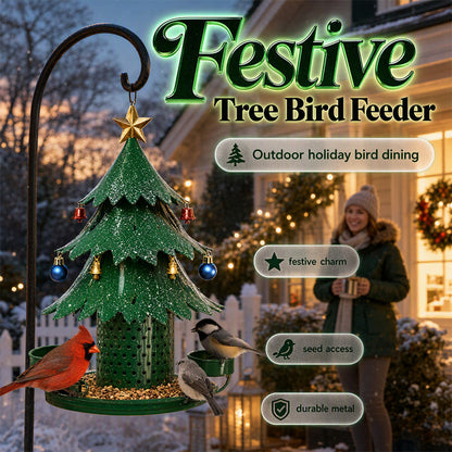 🥰 New Hot Sales - 50% OFF 🎄Christmas Tree Bird Feeder 🐦Festive Garden Decor for BirdLovers ✨