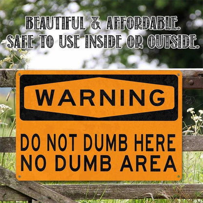 Funny Warning Sign Metal Wall Decor