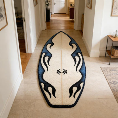 Surfboard-Shaped Soft Accent Rug