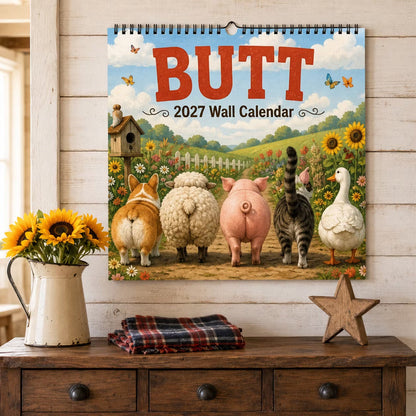 Funny Animal Butt Wall Calendar