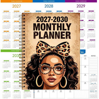 2027–2030 A5 4-Year Monthly Planner Notebook