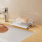 Self-Draining Soap Dish Holder for Bathroom, Rust Resistant Soap Saver Tray with Water Drainage Design