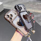Luxury Electroplated Glitter Phone Case with Heart Mirror Stand