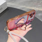 Luxury Electroplated Glitter Phone Case with Heart Mirror Stand