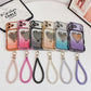 Luxury Electroplated Glitter Phone Case with Heart Mirror Stand