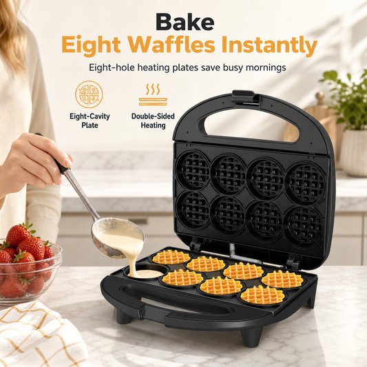 8-Hole Breakfast Waffle Maker