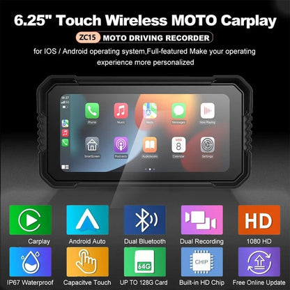 Wireless Motorcycle CarPlay Screen