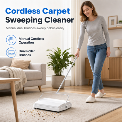 🎃Halloween Deal 50% OFF!🧹Hand Push Manual Carpet Sweeper